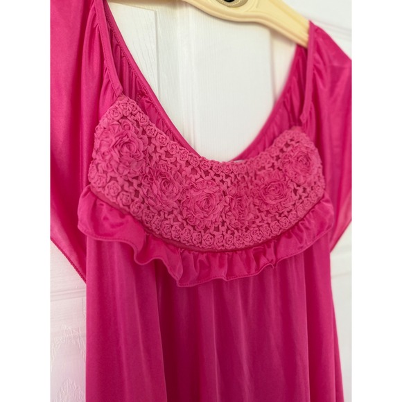 Ezi chemise nightgown slip dress sleepwear hot pink women's size‎ 3XL - Picture 2 of 7